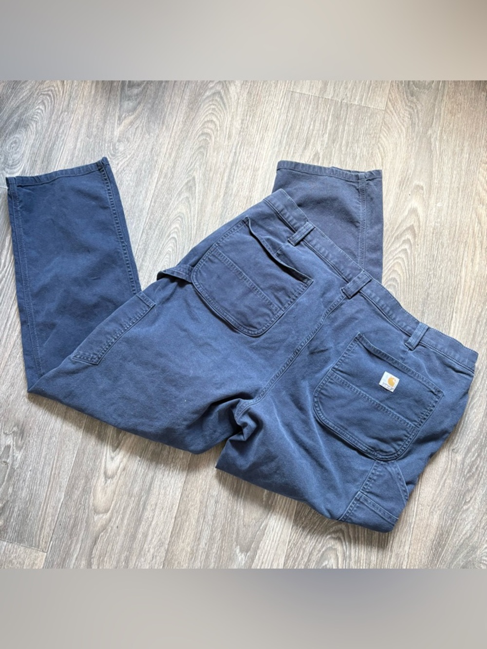 Carhartt Women's Navy Straight-Leg Work Pants - Picture 6 of 6